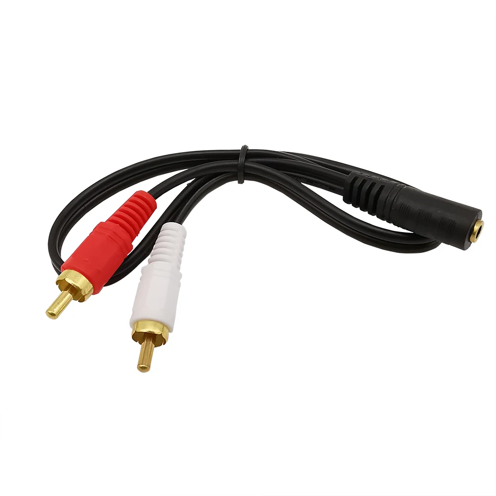 3 шт. 5 мм Женский 2X RCA стерео штекер Jack разъем адаптера кабеля двойной кабель