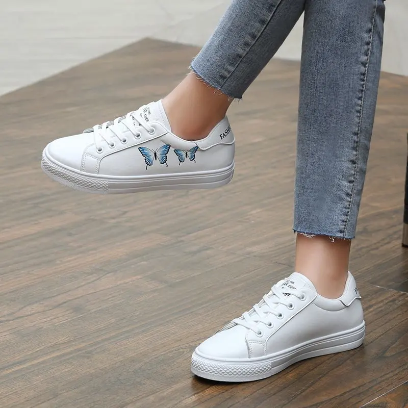 

New Rainbow Canvas Shoes 2021 Fashion Women's Vulcanized Shoes Woman Sneakers Flat Lace Up Comfortable Women Shoes Plus Size