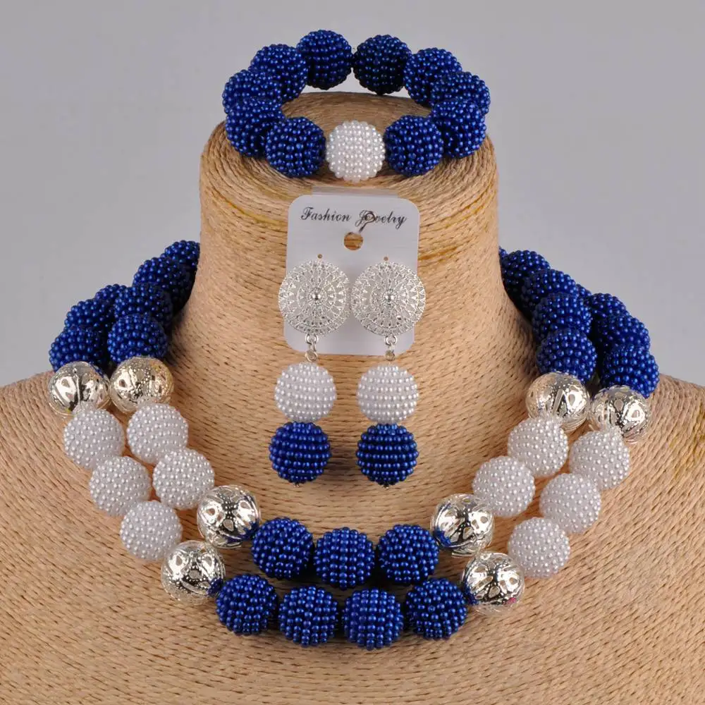 Черный белый Африканский комплект ювелирных изделий из бисера имитация жемчуга