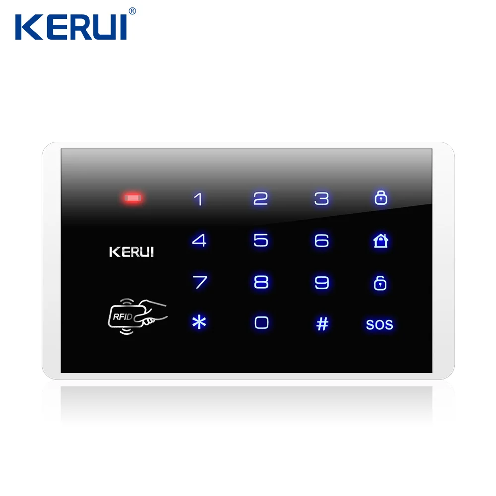 Новое поступление KERUI большой экран TFT цветной дисплей WIFI GSM сигнализация