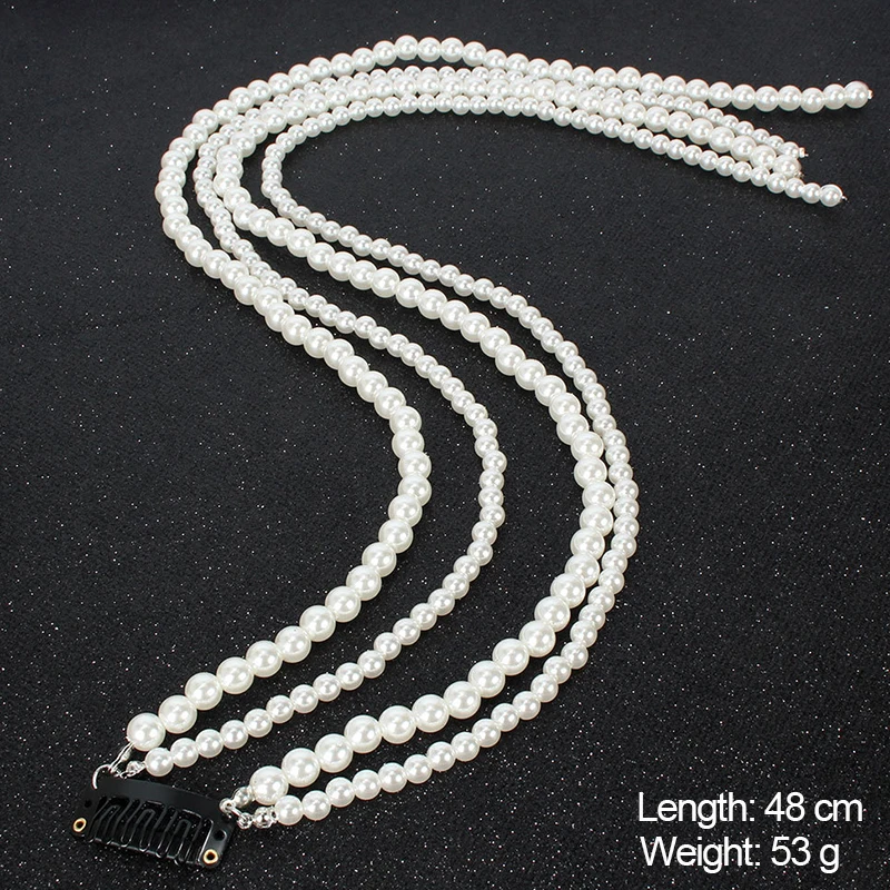 Женская заколка для волос Элегантная плетеная с искусственным жемчугом и