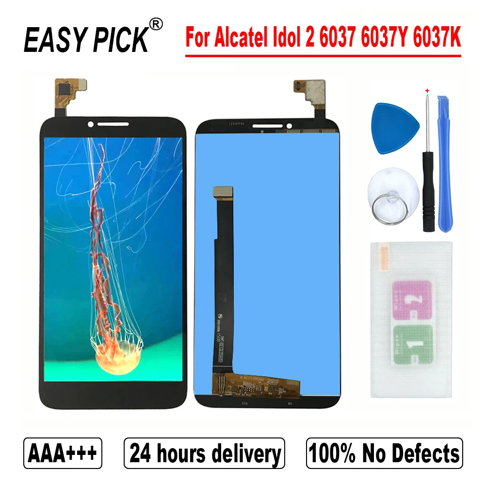 Для Alcatel Idol 2 6037 OT-6037B 6037I 6037Y 6037K ЖК-дисплей кодирующий преобразователь сенсорного
