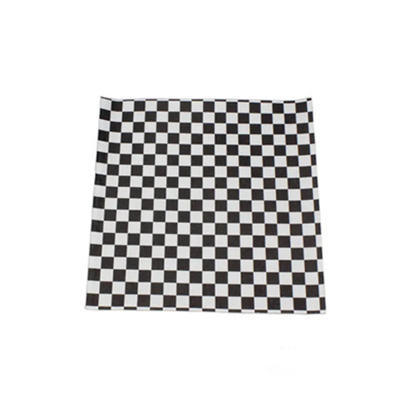 25 шт. Восковая бумага с черной белой сеткой смазочная хлебное печенье