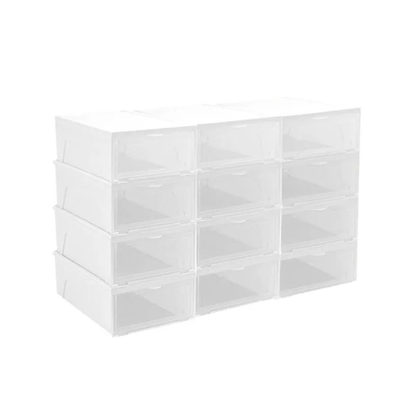 

Baffect Shoe Boxes Shoes Rack Plastic Stackable Shoebox Shoe Organizer Storage Drawers for High Heels Sneakers Home Accessories