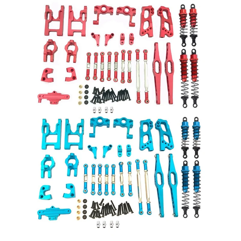 

2set for 12428 Upgrade Kit for WLtoys 12428 12423 12427 Feiyue FY03 Q39 Q46 1/12 RC Car Universal Accessories,Red & Blue