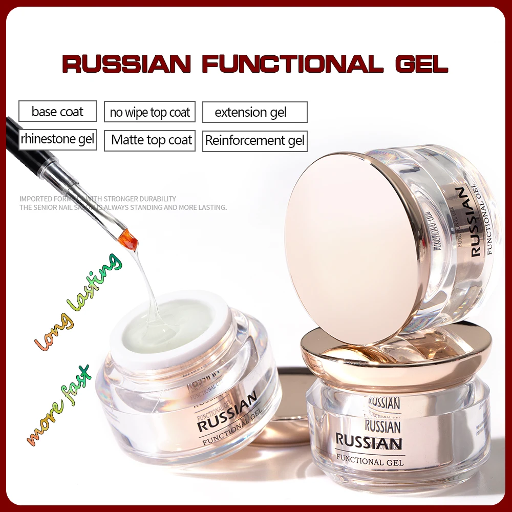 VDN New Russian Functional Gel Nail Polish Semi Permanent Varnishes Nails Gel For Nail Art UV LED Base Top Coat Nail Gel Polish