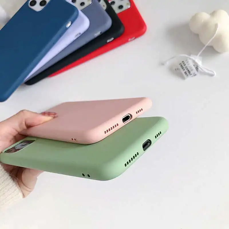 Чехол карамельного цвета для iPhone 11 Pro X XR XS Max 5 s se 6 6s 7 8 Plus модные простые однотонные