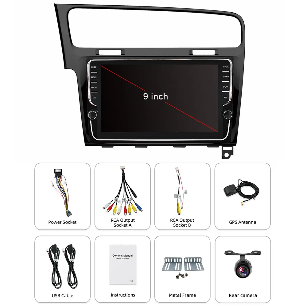 Eunavi IPS Android 10 0 автомобильное радио GPS головного устройства Navi для VW Volkswagen 2013- 2015 Golf 7