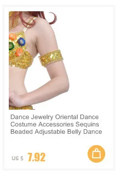 Dance Jewelry Oriental Dance Costume Accessories Sequins Beaded Adjustable Belly Dance Necklace Armbands Cheap Jewelry