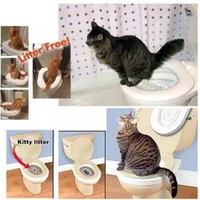 portable cat toilet training device pet cat puppy toilet seat pad professional trainer indoor cleaning products plastic tool