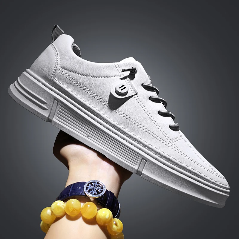 

Microfiber Button Decoration Men's Canvas Shoes Outdoor Classic Sewing Upper Casual Shoes Man Stitching Outsole Vulcanized Shoes