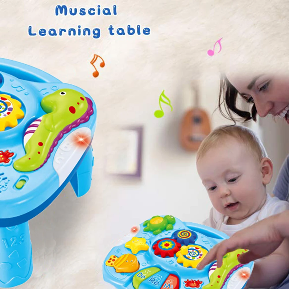Gift Learning Table Sea Animal Play Safe Activity Colorful Early Education Infants Game Light Music Funny Baby Toy Toddlers | Игрушки и