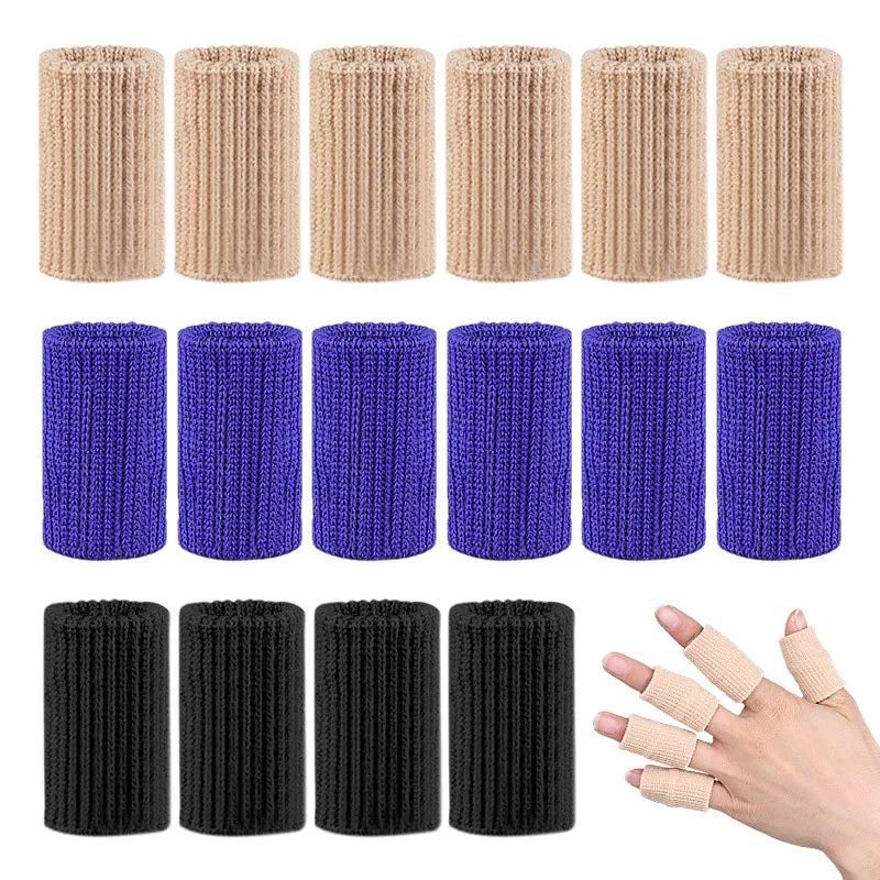 

10pcs Stretchy Sports Finger Sleeves Arthritis Compression Finger Support Guard Basketball Volleyball Finger Protection Straps
