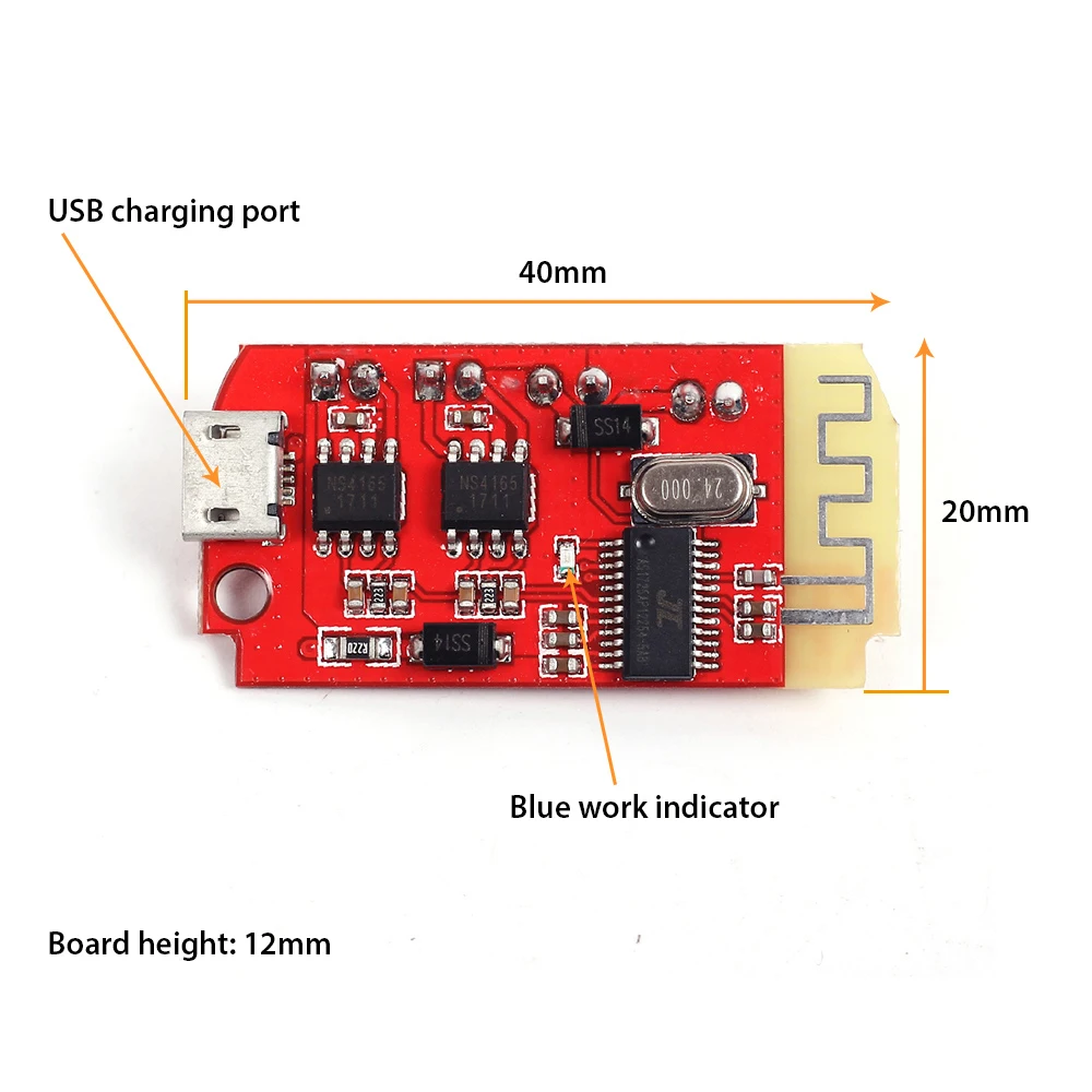 Плата усилителя мощности для модуля Bluetooth CT14 Micro 4 2 Stereo 5VF 5 Вт + Mini с зарядным портом