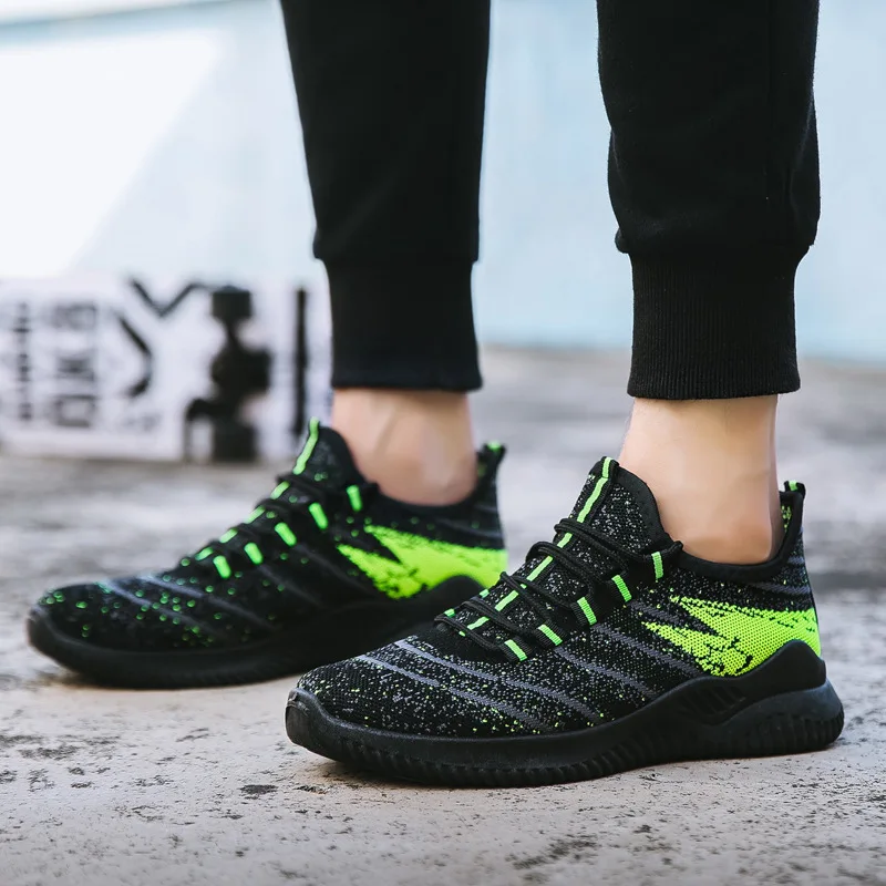 Кроссовки мужские легкие на шнуровке Повседневная Удобная дышащая обувь для