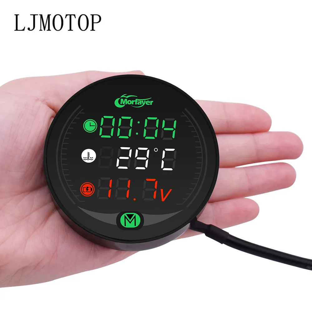 Мотоциклетный измеритель светодиодный Дисплей Водонепроницаемый вольтметр