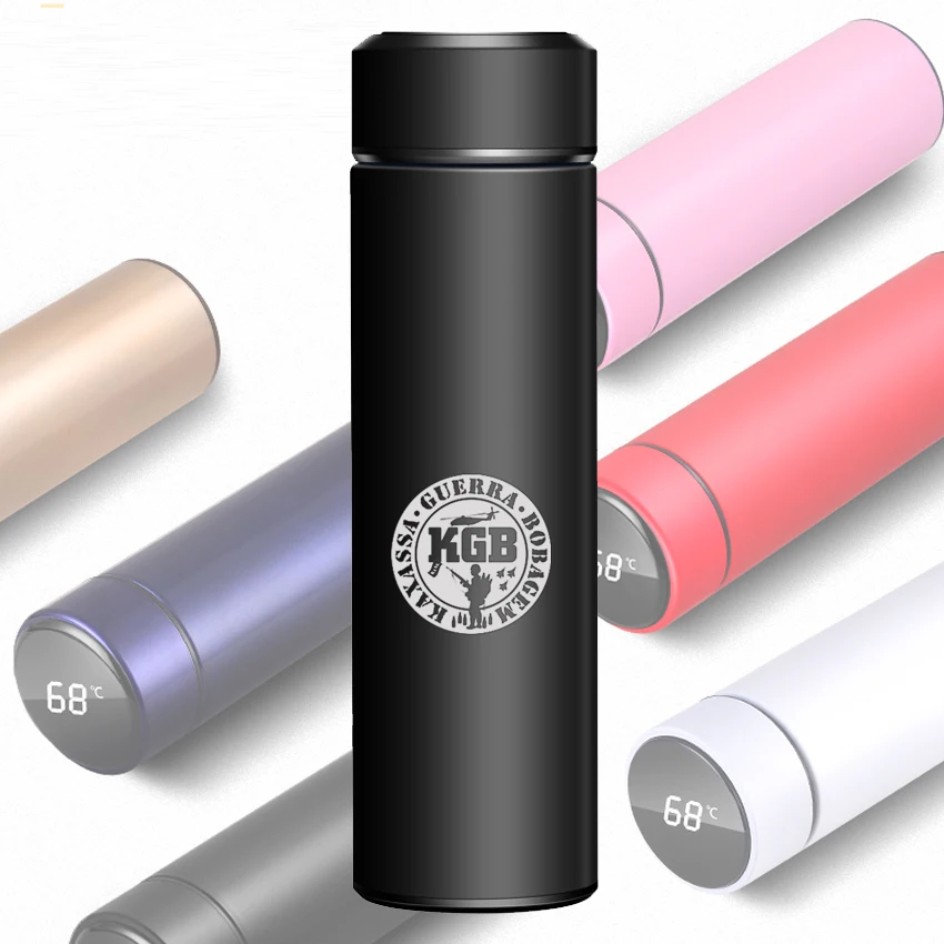 

KGB Custom чашка термальная Вакуумная бутылка botella de agua умная чашка для воды чай из нержавеющей стали бутылки Термос в автомобиле