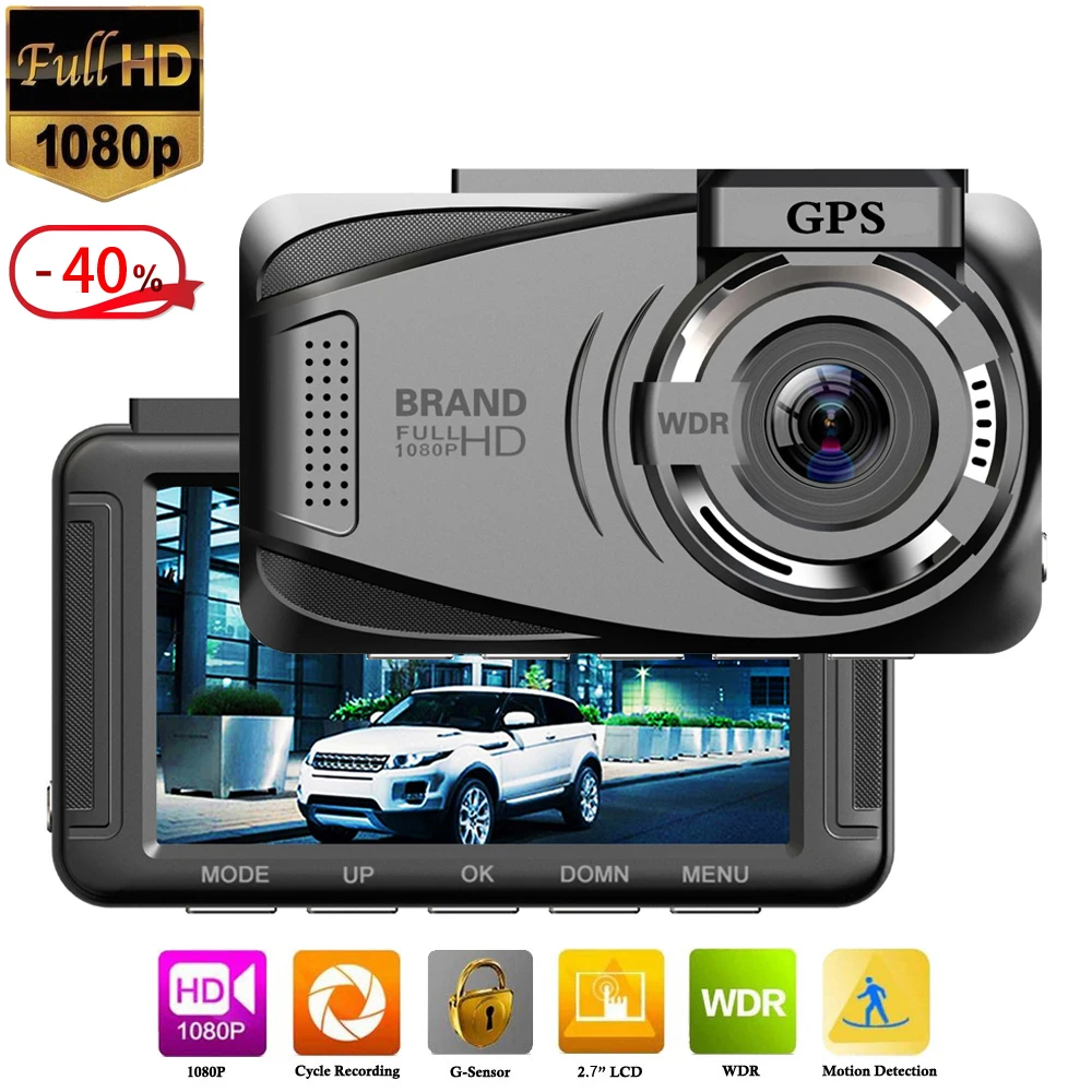 

3-дюймовый IPS Дисплей GPS трекер Видеорегистраторы для автомобилей Камера J01 Full HD 1080P 146 градусов Dashcam петля Запись G-Сенсор Даш Cam Автомобильная ...