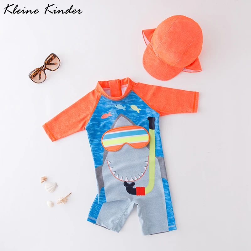 Купальный костюм для маленьких мальчиков купальный цельный малышей с УФ защитой