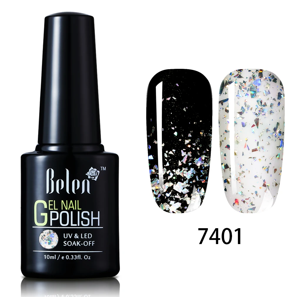 Belen Baby's Breath Petal Flower Gillter Gel Polish Soak Off UV LED Nail Varnish Primer Needed Permanent Enamel Salon 10ML | Красота и
