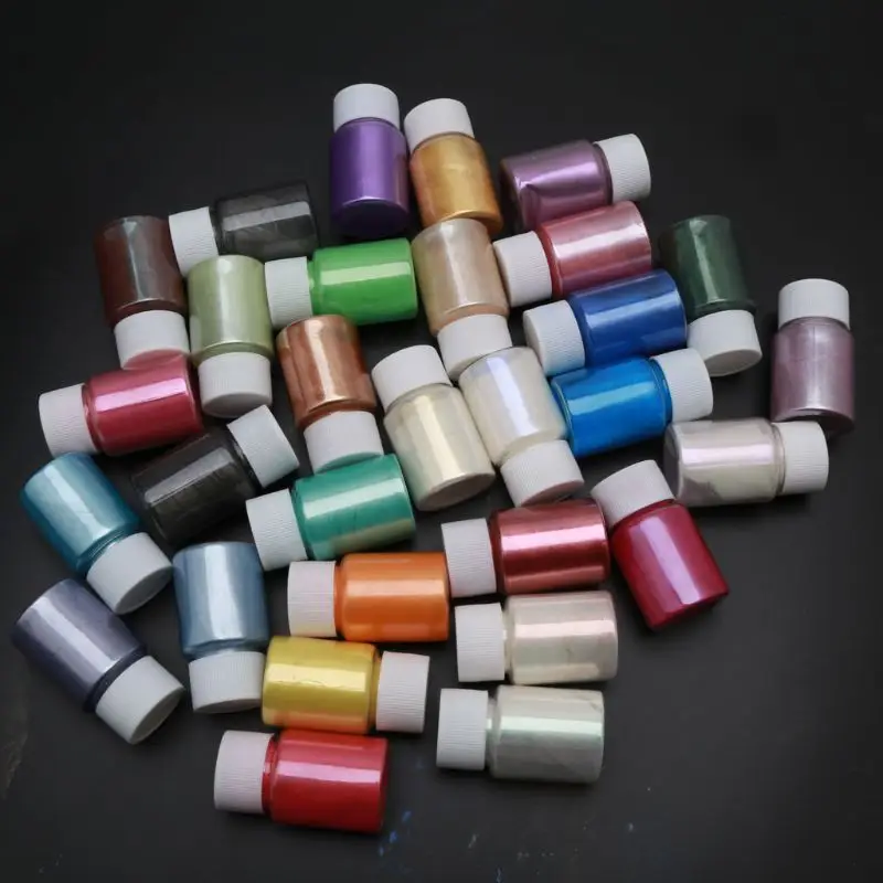 30 цветов слюда жемчужный порошок косметическая смола пигмент для мыла рук слайм