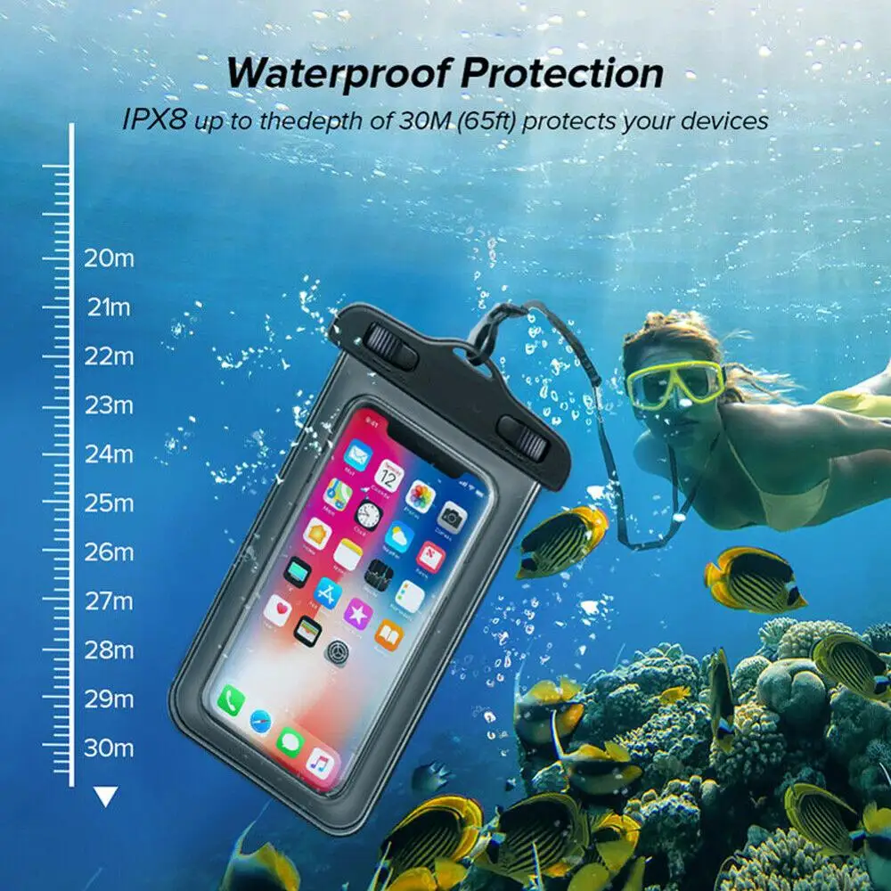 

Universal Waterproof Case For iPhone11 11P MAX X XS MAX 8 Plus Cover Pouch Bag Cases For Phone Coque Water Proof Phone Case