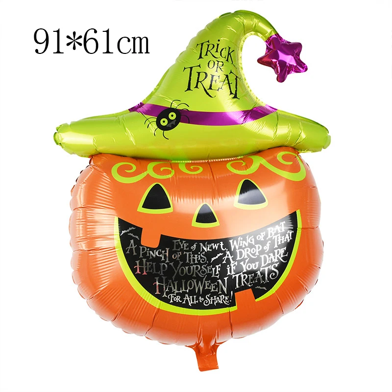 Big pumpkin 1 комплект мультфильм Пиратский корабль Алюминий шар Хэллоуин декоративный шар 18 дюймов череп латексных воздушных шаров детский день рождения игрушки - Цвет: Big pumpkin