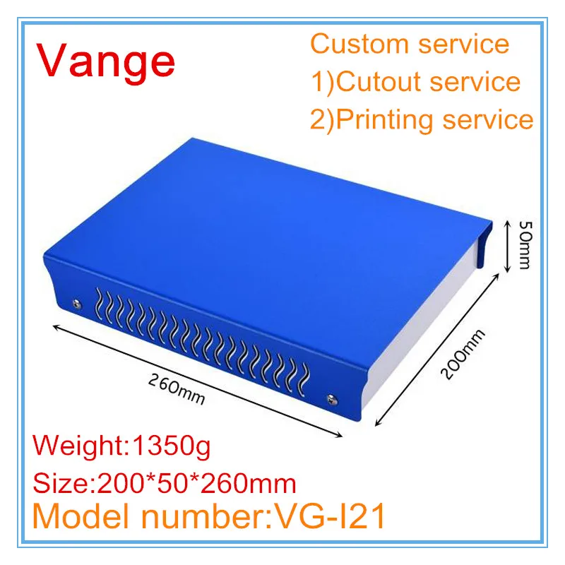 1pcs/lot diy electronics cases metal project box 200*50*260mm iron enclosures housing chassis for power supply device | Обустройство