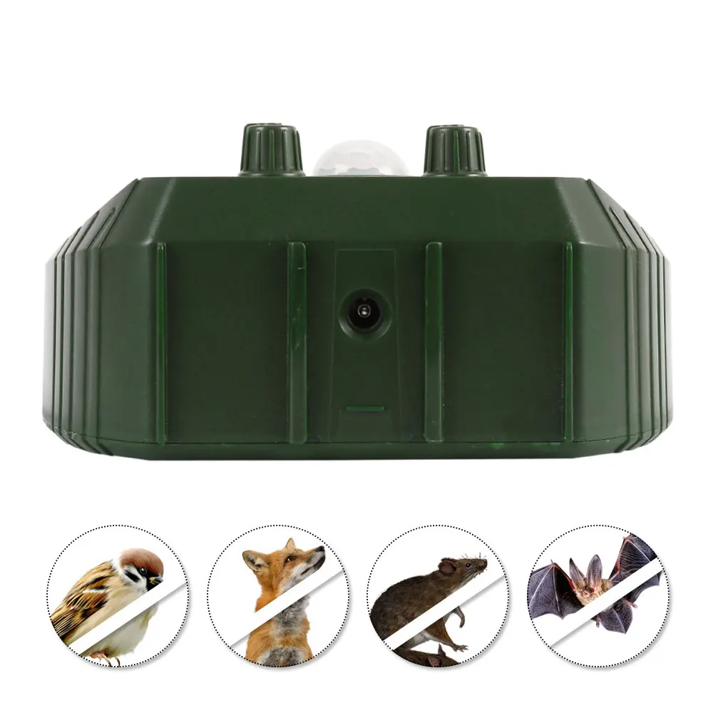 Уличный Ультразвуковой Отпугиватель вредителей на солнечных батареях