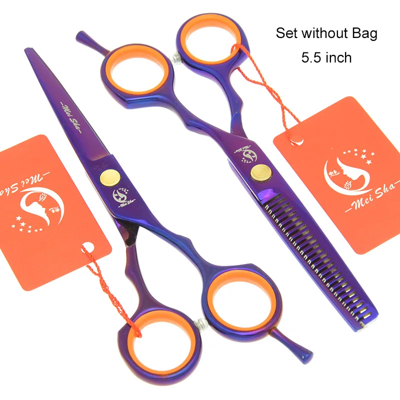 HA0424 no bag Meisha 5,5 дюймов Япония 440c ножницы для стрижки волос набор Парикмахерские филировочные ножницы Профессиональный салон Парикмахерские ножницы HA0424 - Цвет: HA0424 no bag