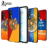 armenia armenians flag silicone phone case for huawei p30 p20 p40 lite e pro p smart z plus 2019 p10 p9 lite black cover