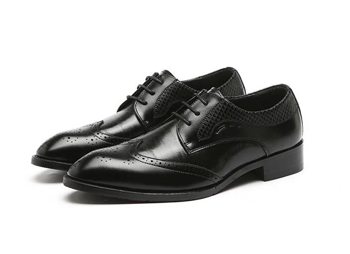 Мужские деловые туфли броги повседневные из высококачественной кожи Роскошные