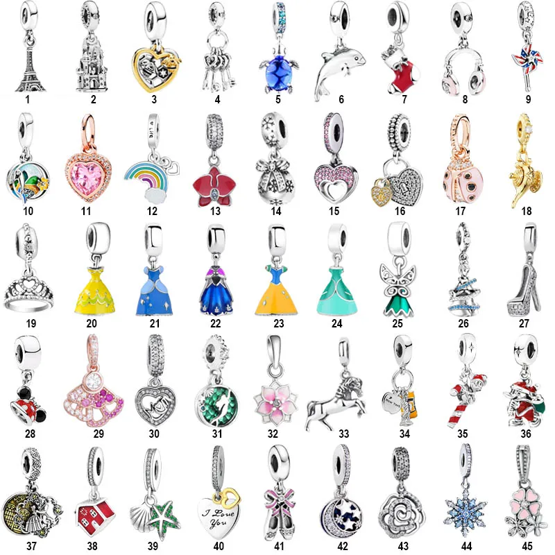 

Fashion Dangle Pendant Bead European S925 Silver Charms Fit charm silver Bracelet Bangle Trinket Jewelry For Women Girl Gift