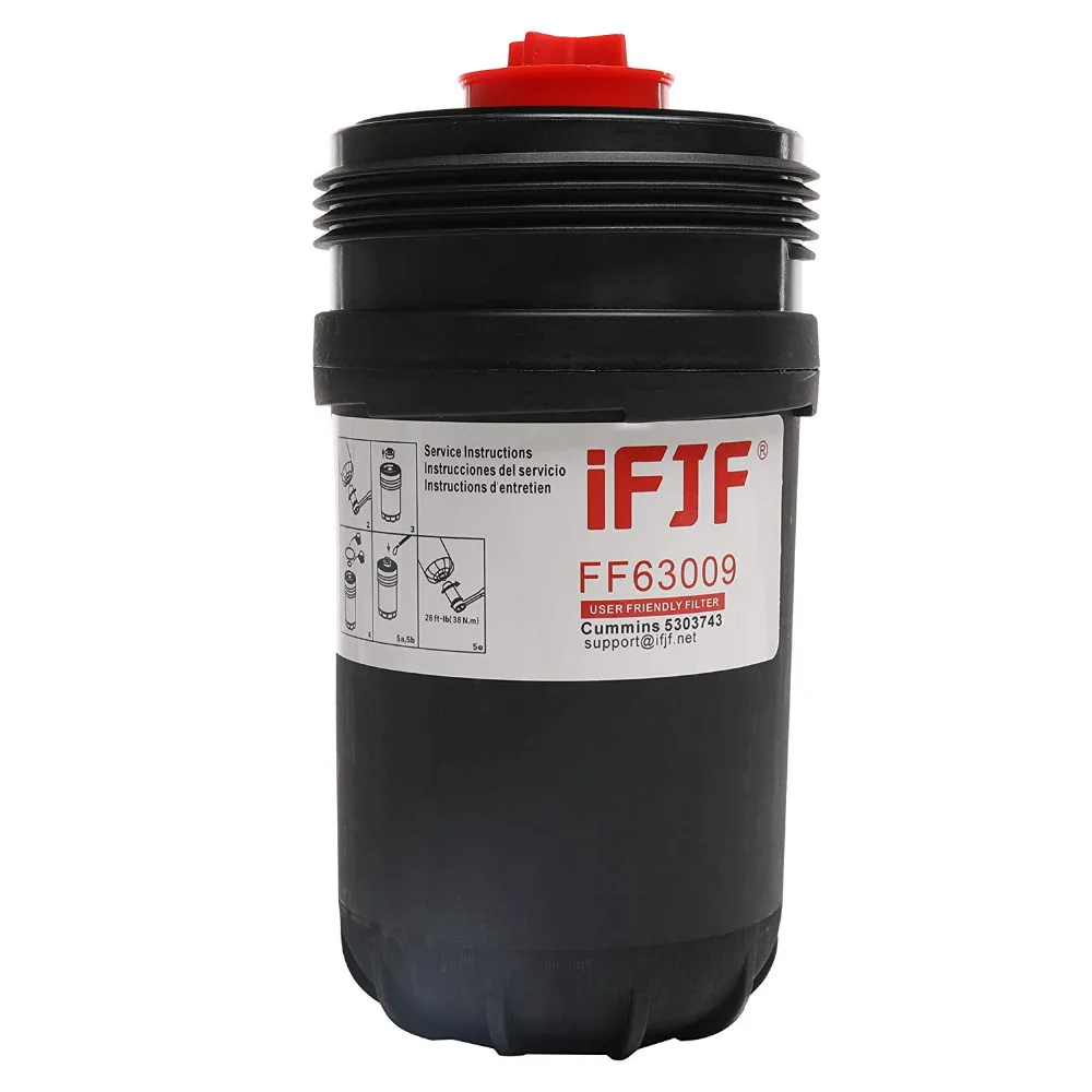 Фото FF63009 топливный фильтр для Cummins 5303743 заменяет FF63008 элемент FH22168 с высокой производительностью Cummins B/L серии №1
