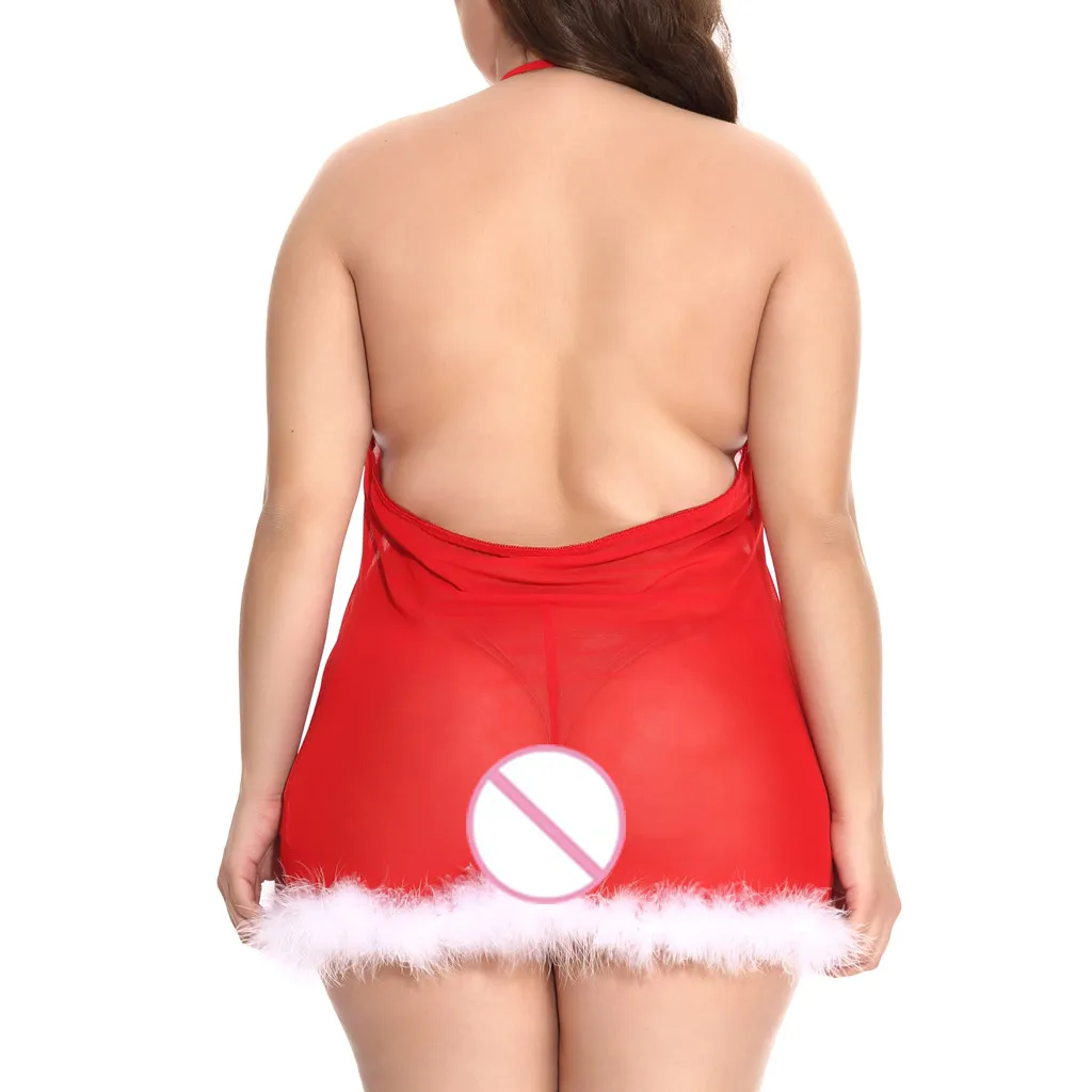 

Lingerie set sexy Women Christmas Sleeveless Underwear Lace Suspender Skirt Suit ropa interior lenceria