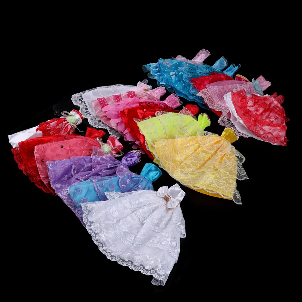 

Fashion Princess Wedding Dresses For Doll Handmade Party Doll's Clothes Gown Gift Baby Toys For Girls