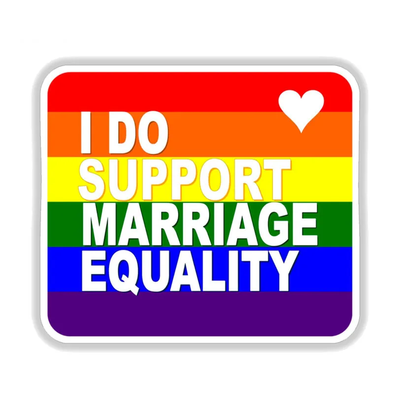 

Gay Rainbow Decal I Do Support Marriage Equality Car Stickers Decals for Bumper Window Other Vehicle Car Accessories KK15*13cm