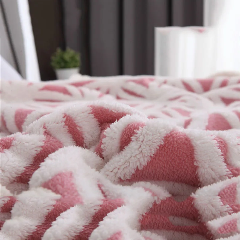 

Jacquard Weighted Flannel Fleece Blanket Winter Adult Soft Thick Throw Blanket for Sofa Bed Couch Super Soft Sofa Blanket