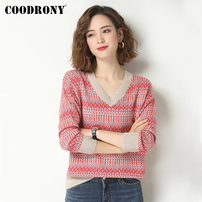 

COODRONY Brand Spring Autumn Korean Style Casual Women's O-Neck Sweaters Streetwear Fashion Knitted Soft Female Jumpers W1299