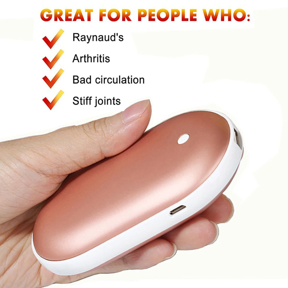 USB Перезаряжаемые грелка для рук и 5200ma Мощность Power Bank 5V Мини Портативный