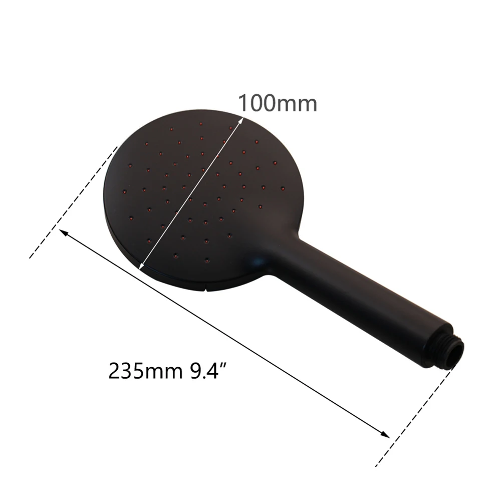 YANKSMART черный пластик Ванная Комната Дождь Круглый ручной душевой смеситель