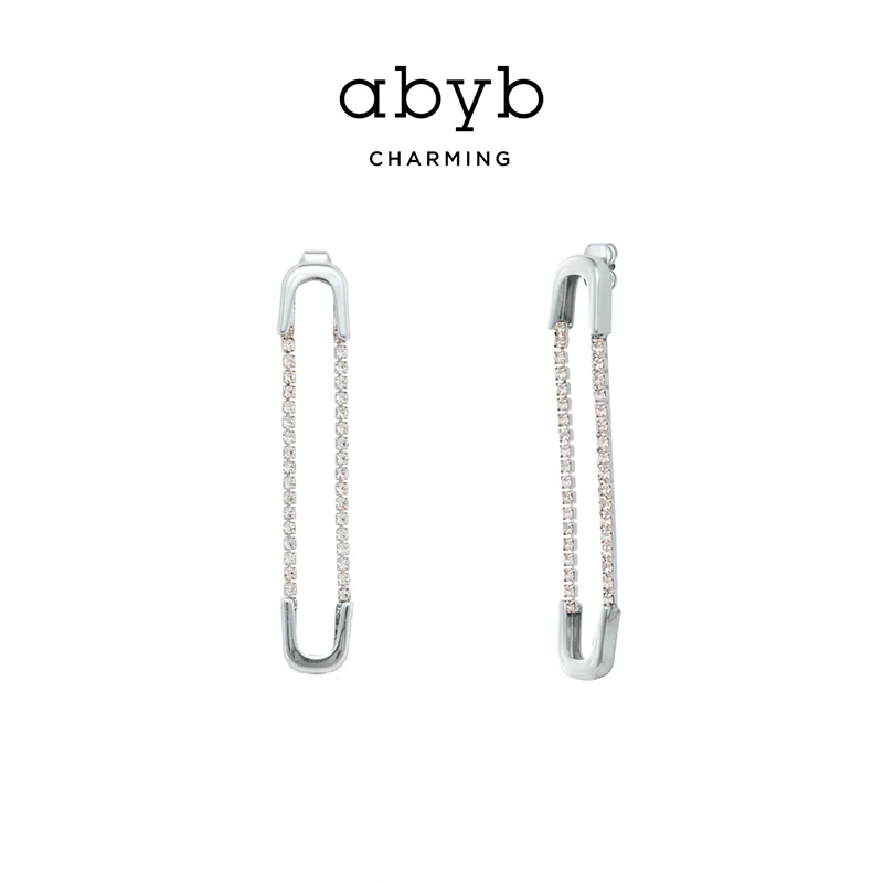 

HANGZHI 2020 New Trendy Punk Simple Geometric Fringed Zircon Dual Purpose Rhinestone Metal Earrings for Woman Girl Party Jewelry