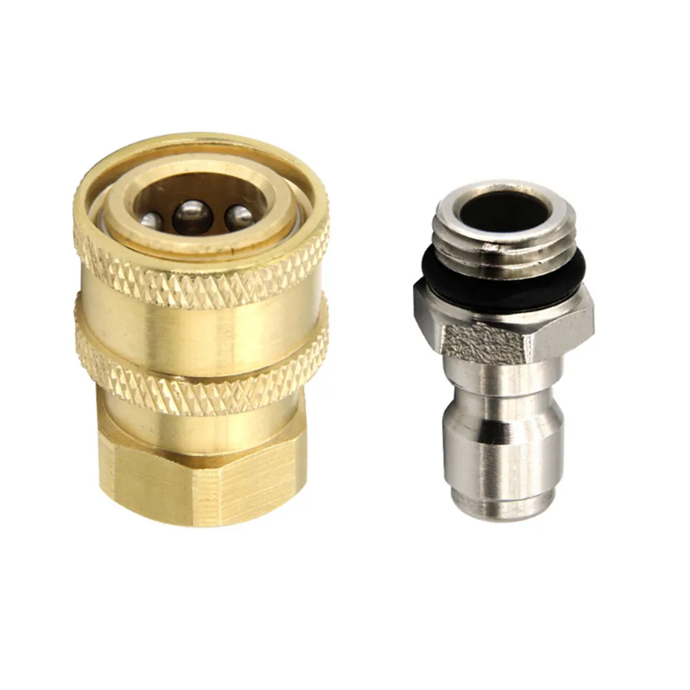 

200 PSI 1/4" Garden Water Hose Quick No-Leak Connector Fit Brass Male Female Connect Fitting For Garden Hose Quick Connectors
