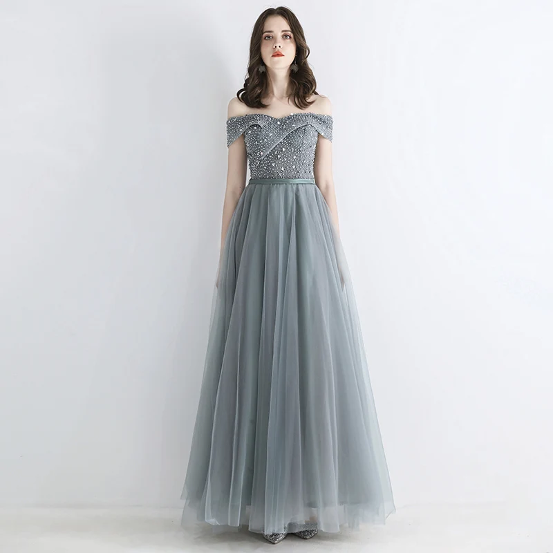 SSYFashion 2019 новинка вечернее платье для банкета элегантное с вырезом &quotлодочка&quot