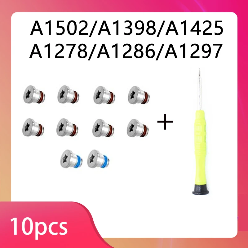 Винты 10 шт. подходят для Macbook Pro A1502 A1425 A1398 A1278 A1286 A1297 нижняя крышка корпуса ноутбука