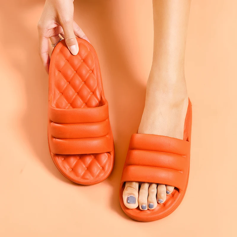 

High Elastic EVA Women Slippers Massage Soft Non-Slip Beach Sandals Men Cushioning Bathing Flip Flops Outdoor Leisure Shoes 2021