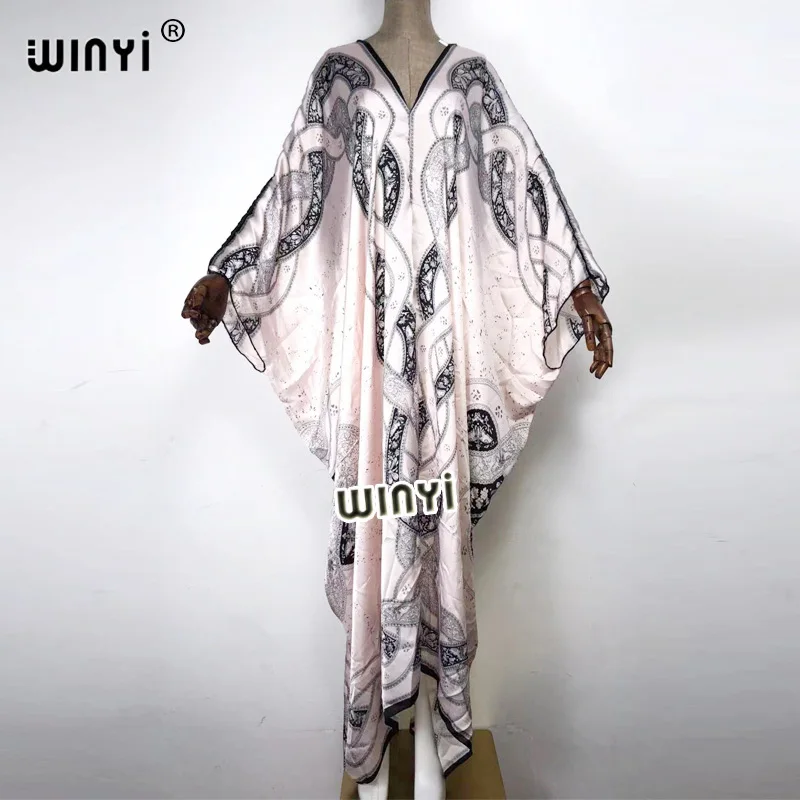 

Maxi sukienka Print Autumn Party Elegant 2021 Elegantes Muslim caftan Bazin Robe Gown Broder Riche Sexy Lady Party maxi beach