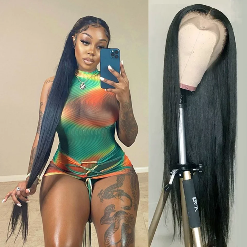 

Straight Lace Front Human Hair Wigs 28 30 Inch HD Lace Frontal Wig Brazilian Remy 13x4 Lace Front Human Hair Wigs For Woman
