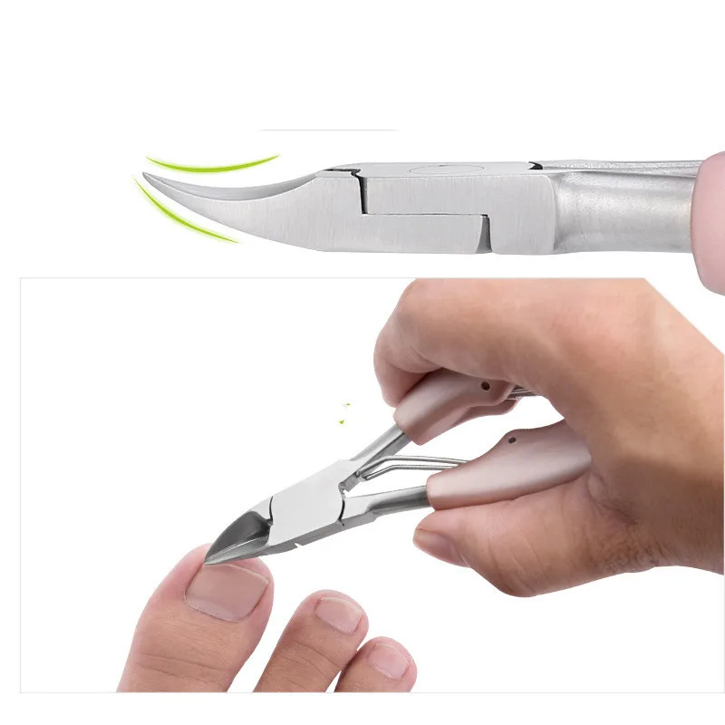 2021 2 Colors Stainless Steel Toe Nail Clippers Professional Ingrown Cutters Dead Skin Remover Podiatry Pedicure Care Tool | Красота и