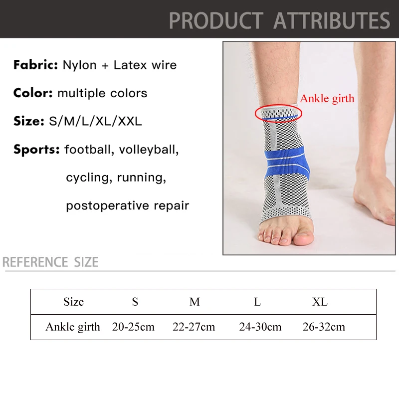 

Professional 3D Elastic Silicone Ankle Support Brace Fitness Compression Anti-sprain Protector Basketball Football Ankle Guard